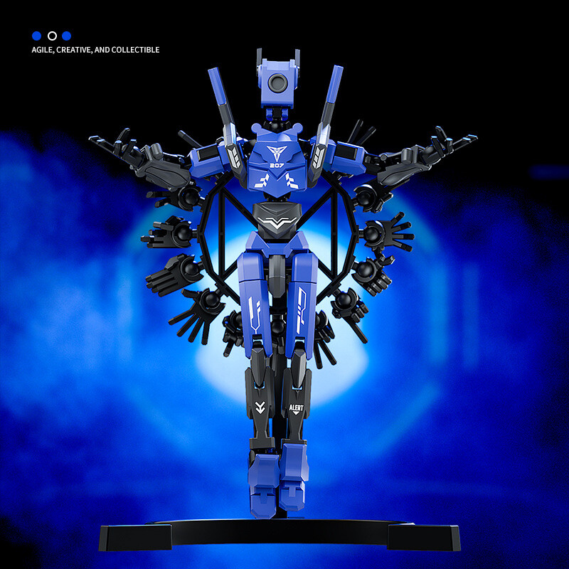 Mechanical Sentinel Magnetic Humanoid Multi-Gesture Fully-Joint Movable Assembly