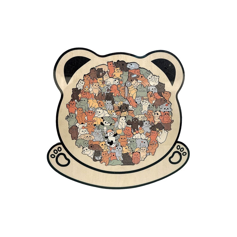 115-Piece Morandi-Colored Dog Shaped Wooden Jigsaw Puzzle JQ
