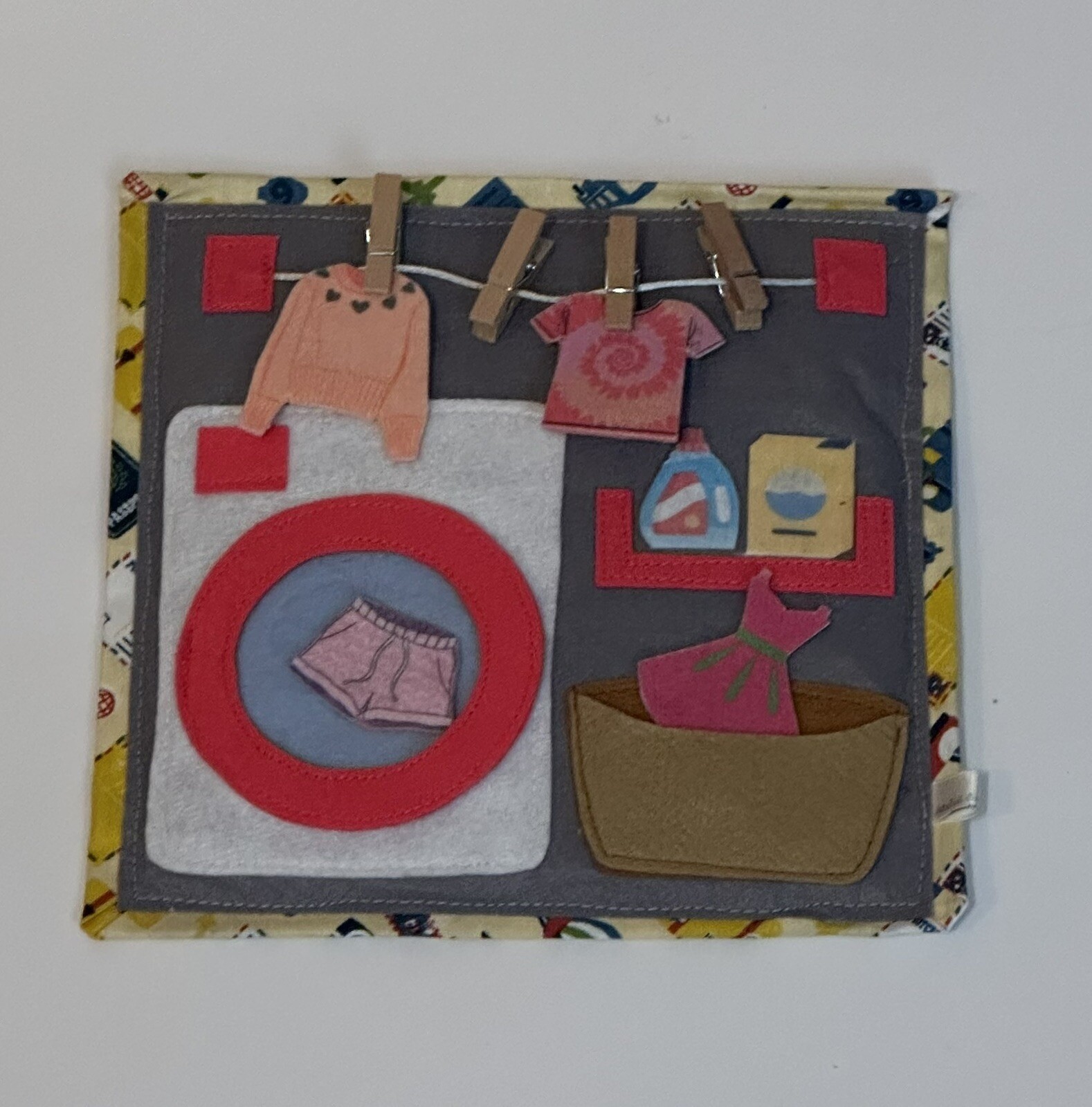 Handmade Montessori Felt Toys – Laundry Pink