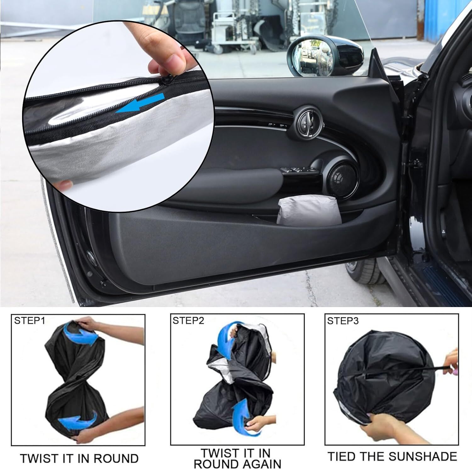 Union Jack Flag Front Windshield Sunshade fit for 2015-2024 Mini Cooper Cooper S