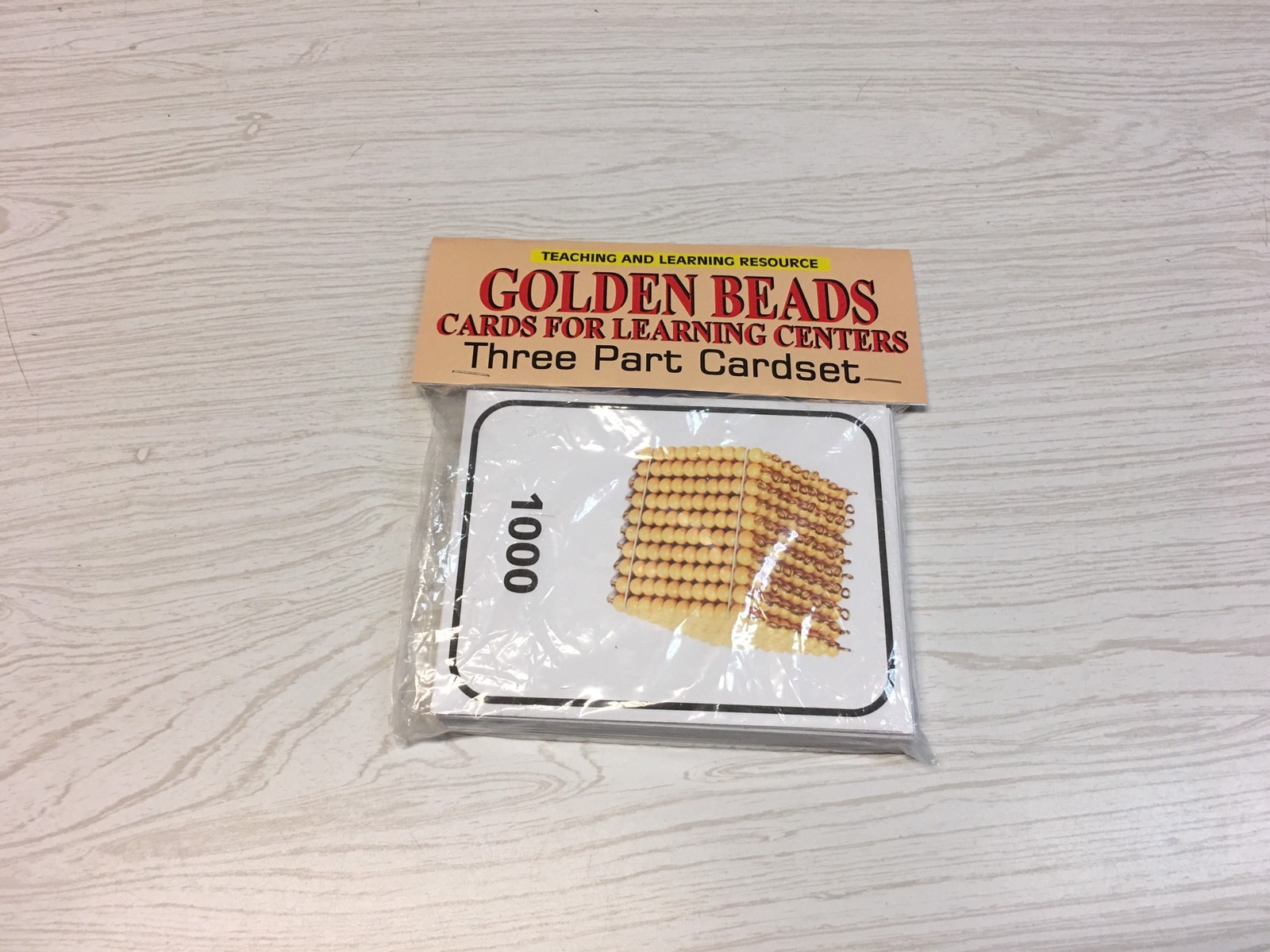 Golden Beads – Cards for Learning Center – Three Part Cards – Montessori