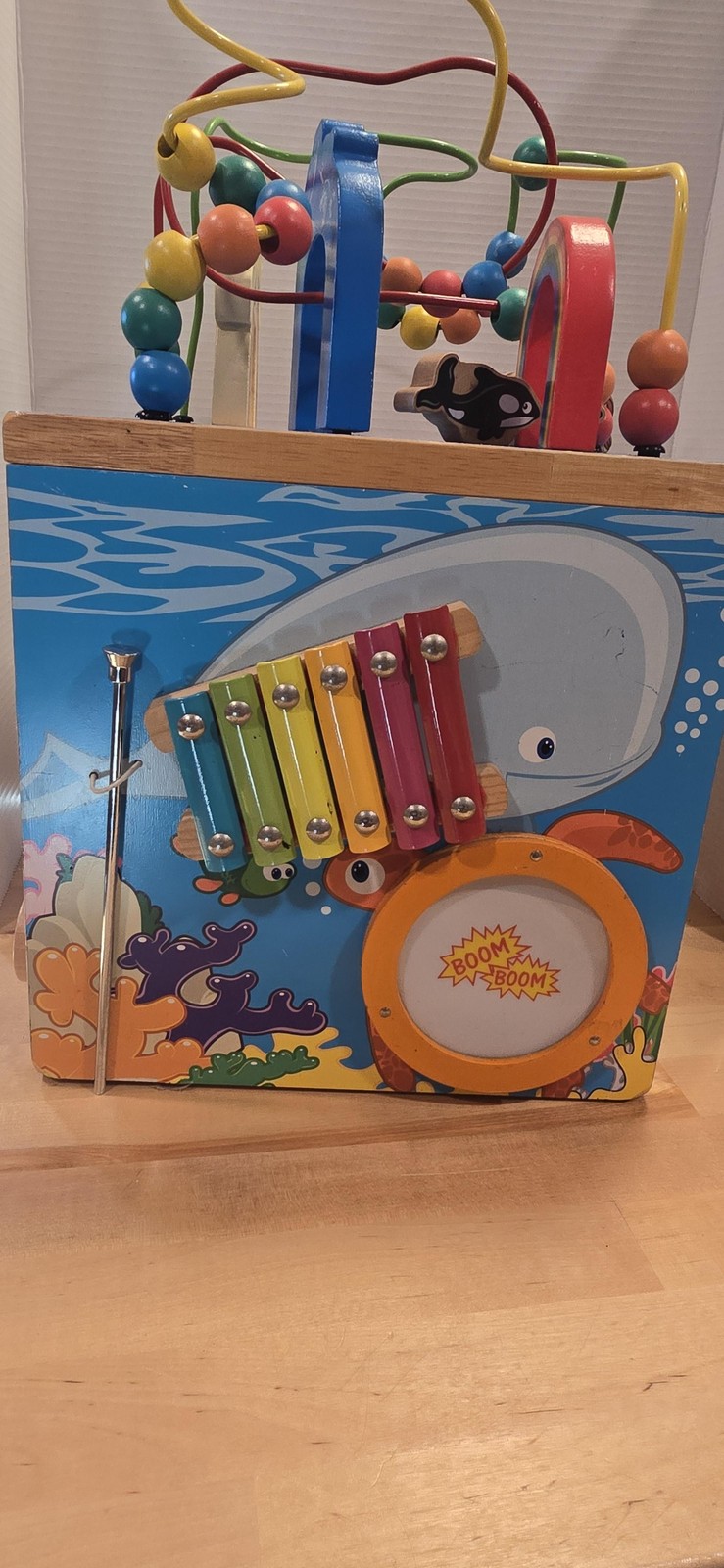 World Trump Limited Ocean Activity Cube Bead Maze Xylophone Toy Multicolor