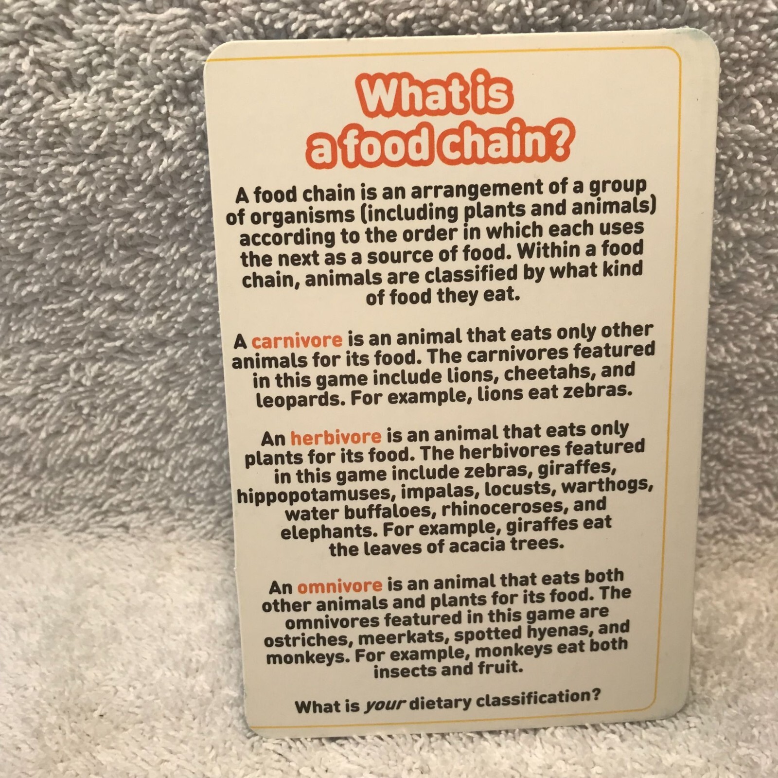 National Geographic Kids Food Chain Card Game – 34 Cards Learn While Having Fun
