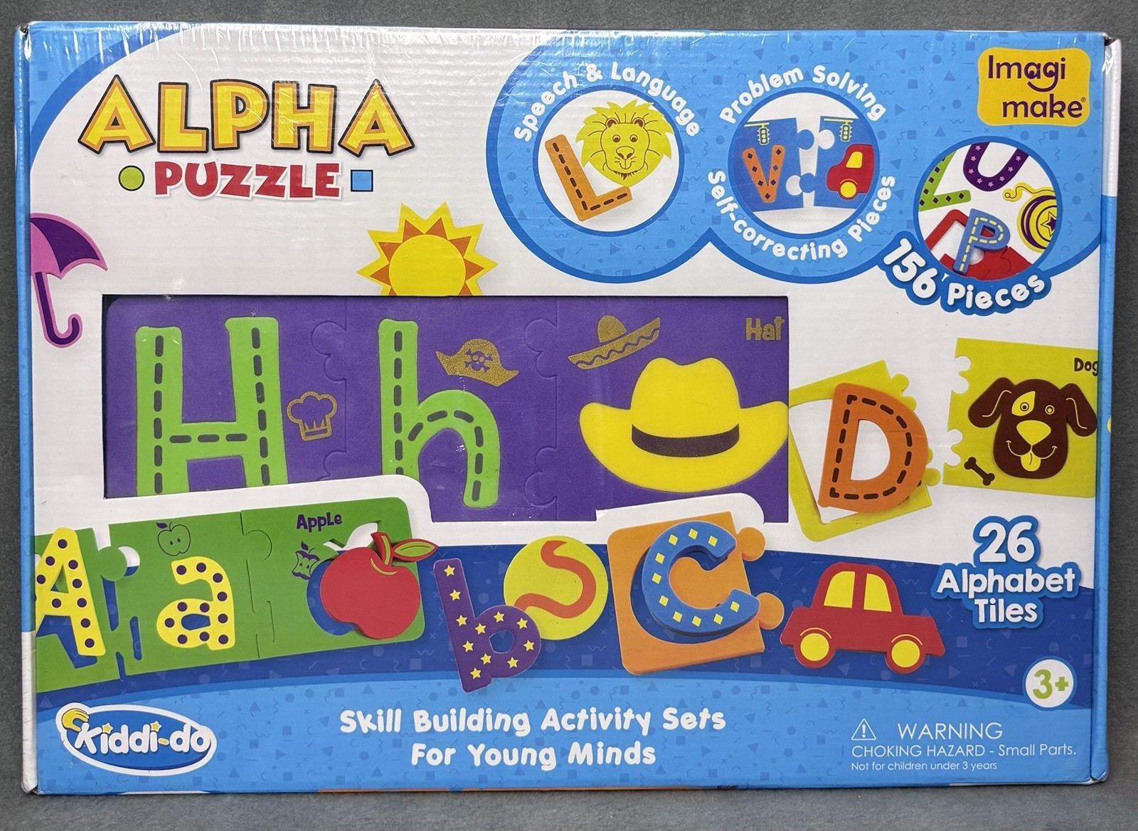 ALPHA PUZZLE 156 PCS AGES 3+ Skill Building Activity Set Problem Solving NEW