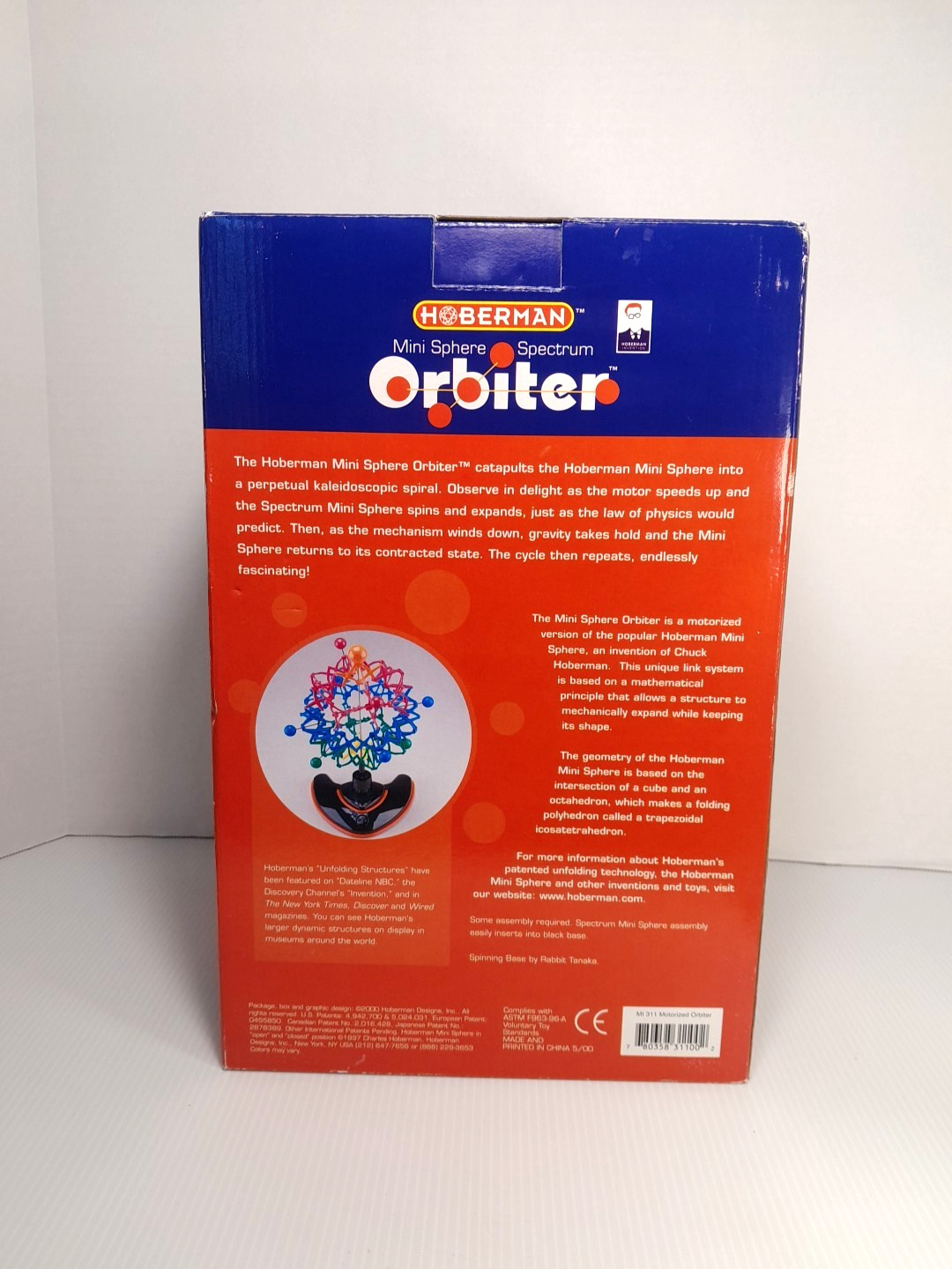 Vtg 2000 Hoberman Mini Sphere Orbiter Educational Toy New Open Box