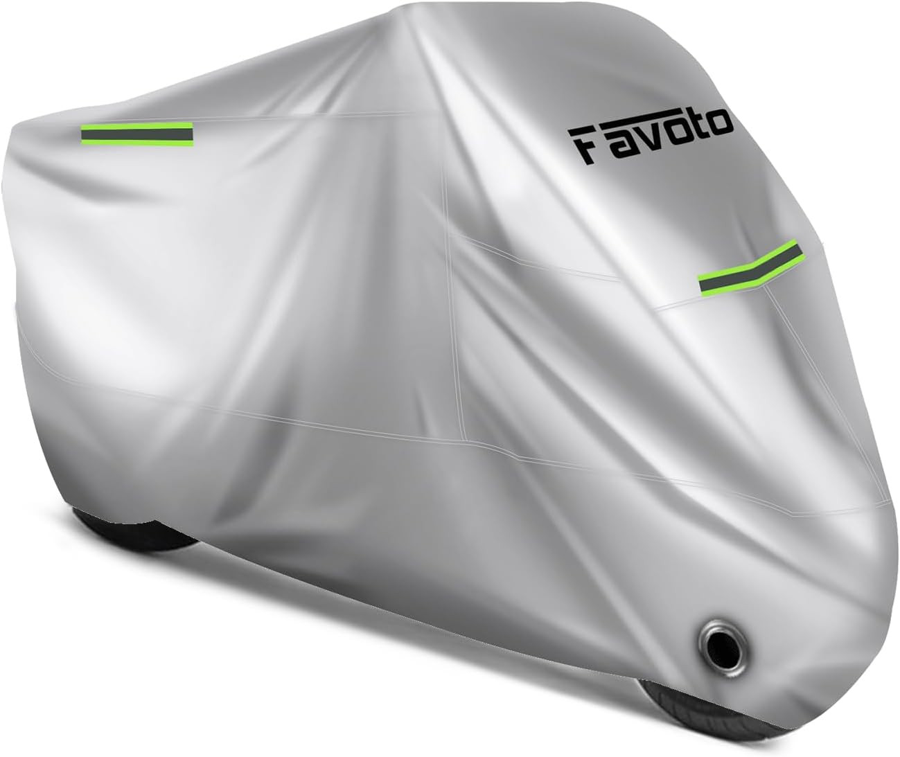 Motorcycle Cover Waterproof Outdoor – Cool Silver Color UV Protection with Refle
