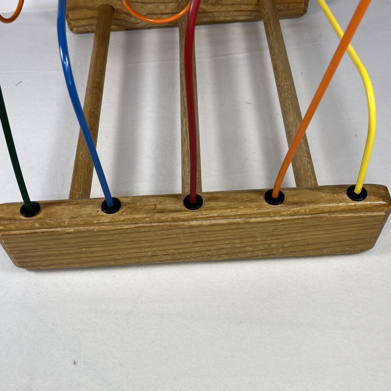 Vintage Anatex Rollercoaster Bead Maze Metal Wood Educational Activity 16x13x20