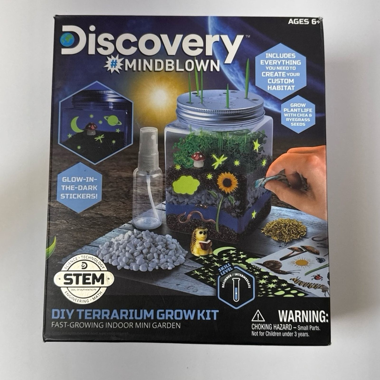 Discovery #Mindblown DIY Terrarium Grow Kit Fast-Growing Indoor Mini Garden STEM