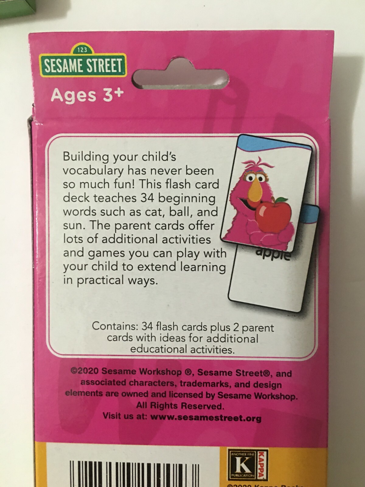 Kids Sesame Street Flash Cards Choose Words-Numbers-Colors-Alphabet Ages 3+ NEW