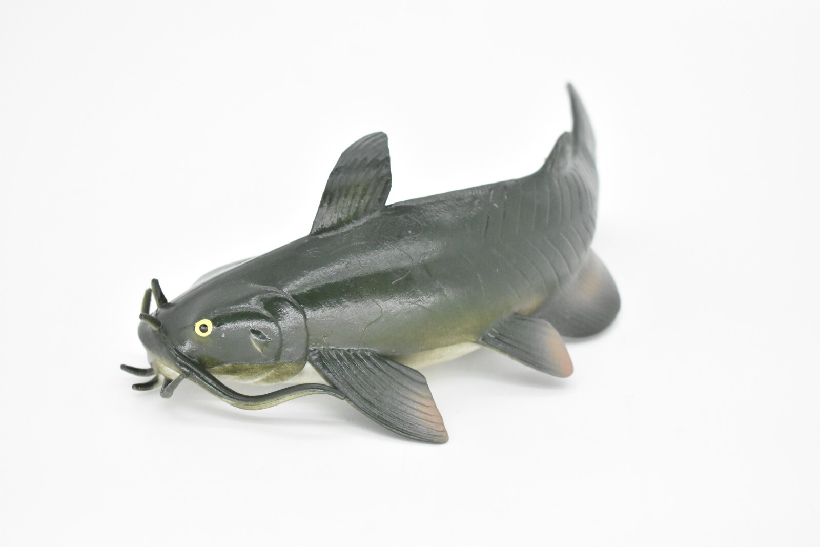 Catfish, Fish Toy, Bullhead, Model, Figure, Rubber Reproduction, Hand Painted 6″