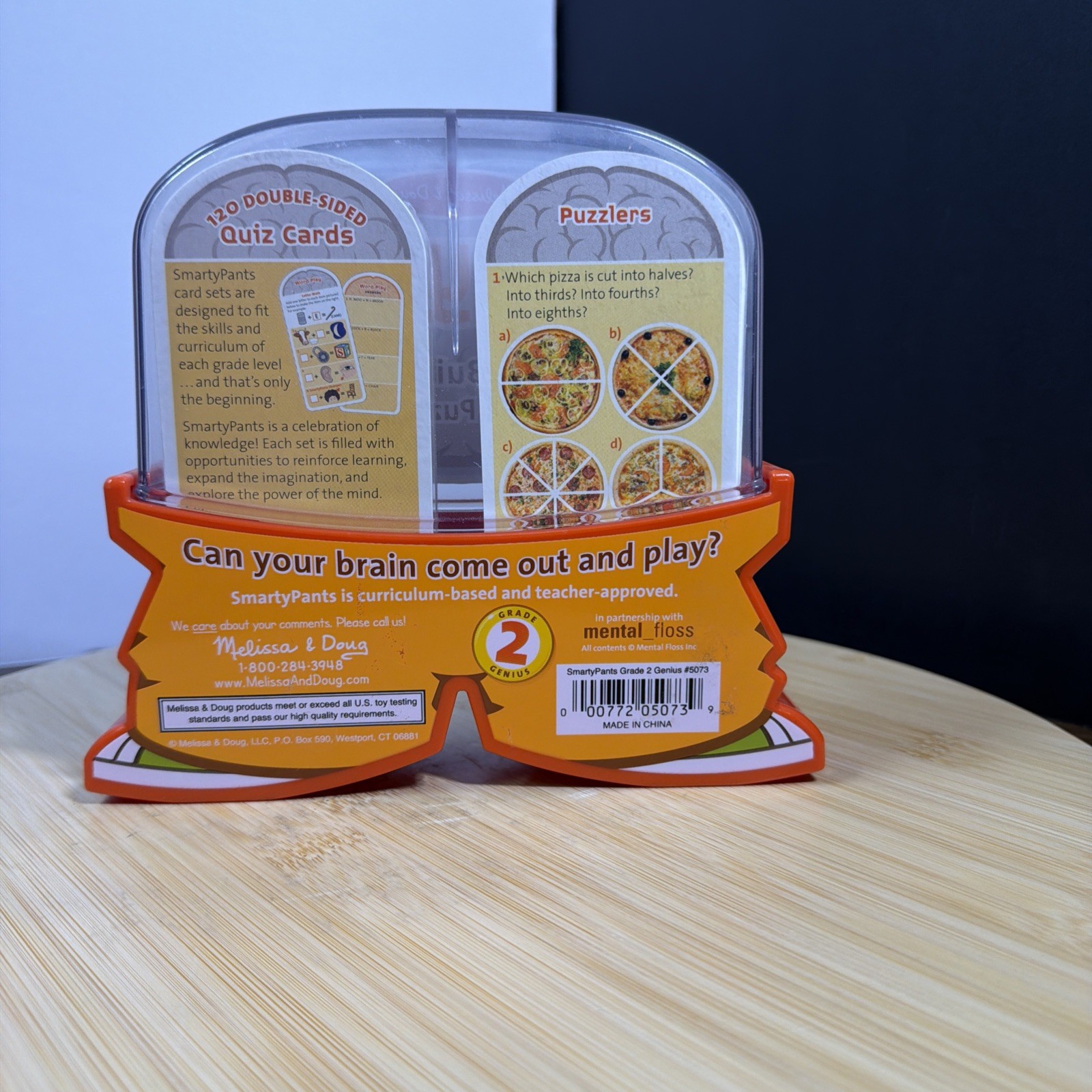 Melissa & Doug Smarty Pants Grade 2 Brain Building Cards w/Q&A, Puzzles