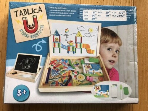 Double Sided Magnetic Chalk Board with Magnets Chalk Eraser Marker – Tablica NEW