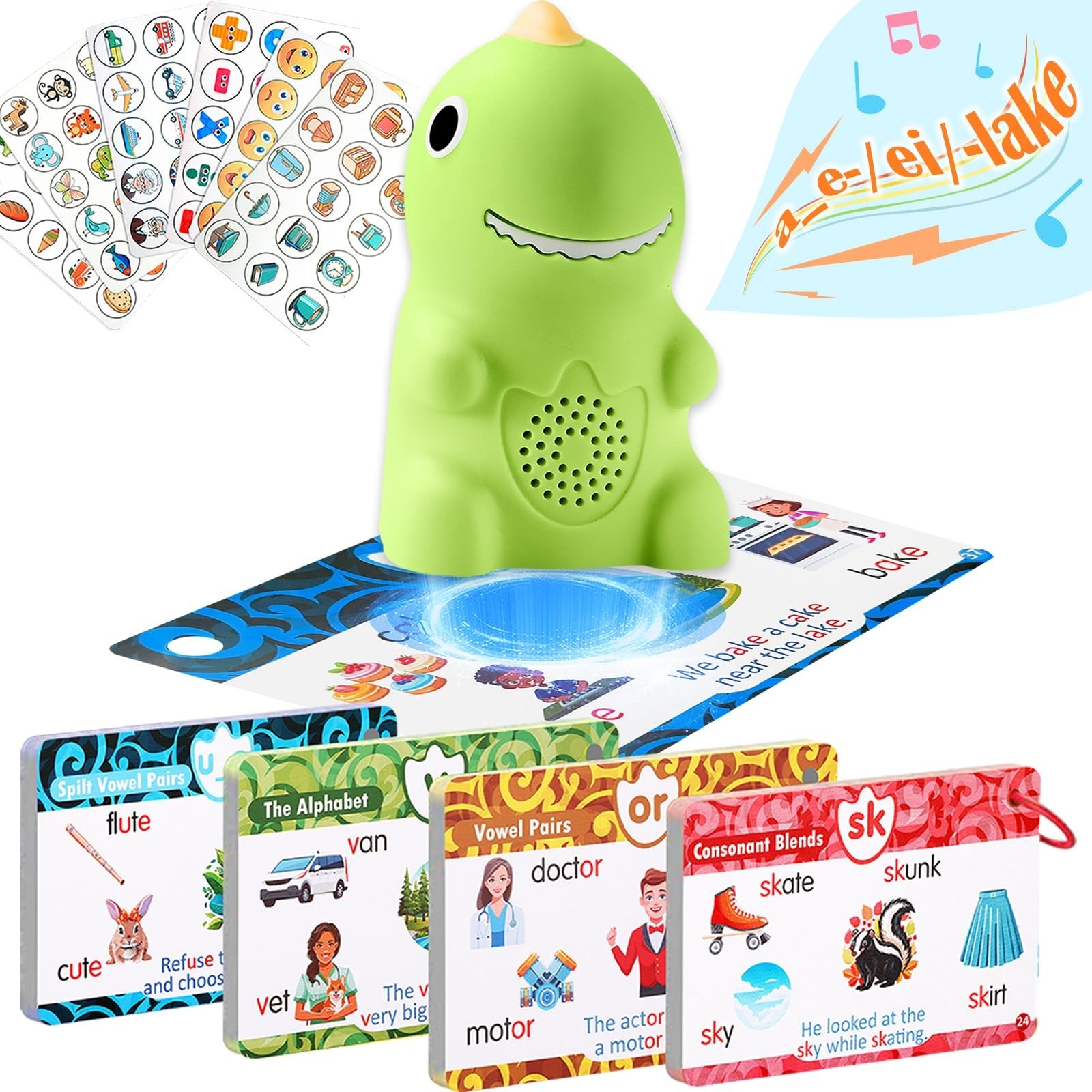 Interactive Phonics Flash Cards with Talking Pen – Learn to Read for Kids 4-8