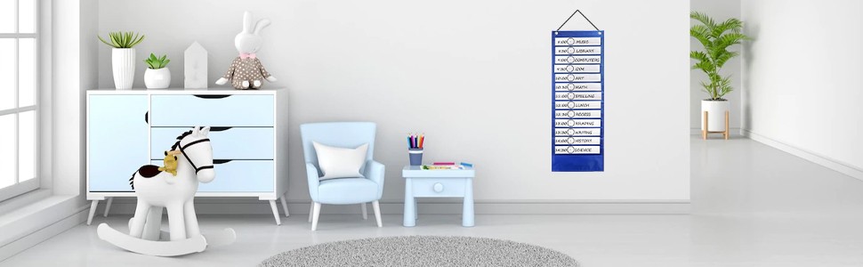 20Pcs Daily Schedule Pocket Chart Erase Card for Preschool Classroom