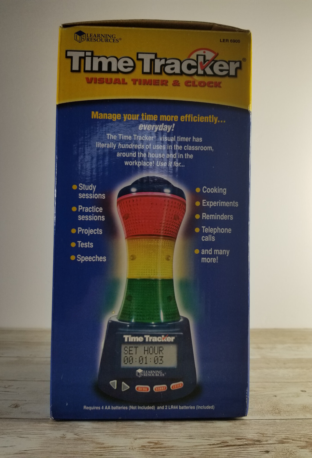 Learning Resources Time Tracker Visual Timer & Digital Clock with Lights & Sound