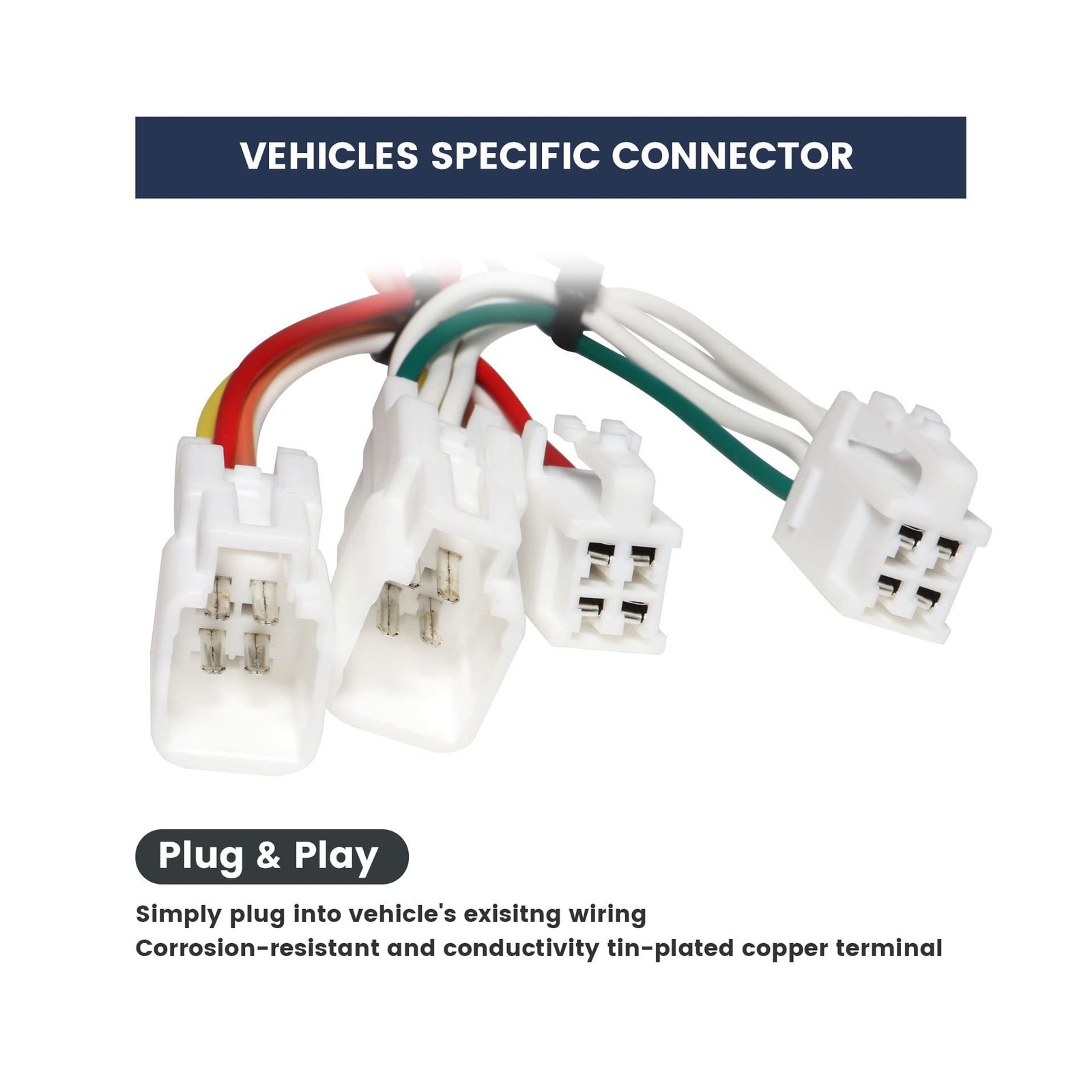 MECMO 4 Pin Trailer Wiring Harness 56434 for 2019-2024 RAV4 & RAV4 Pri…