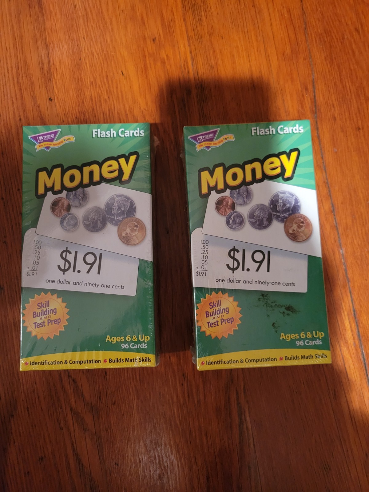 Trend Enterprises – Lot Of (2x) New Sealed Educational Money Flash Cards (NISB)