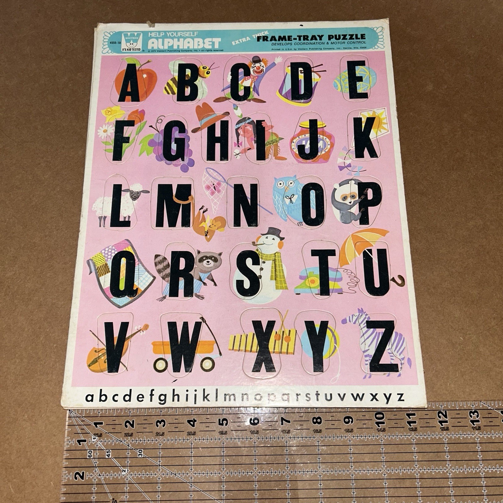 Vintage Golden Step Ahead learning Puzzle Fun with Money, Alphabet, Calendar
