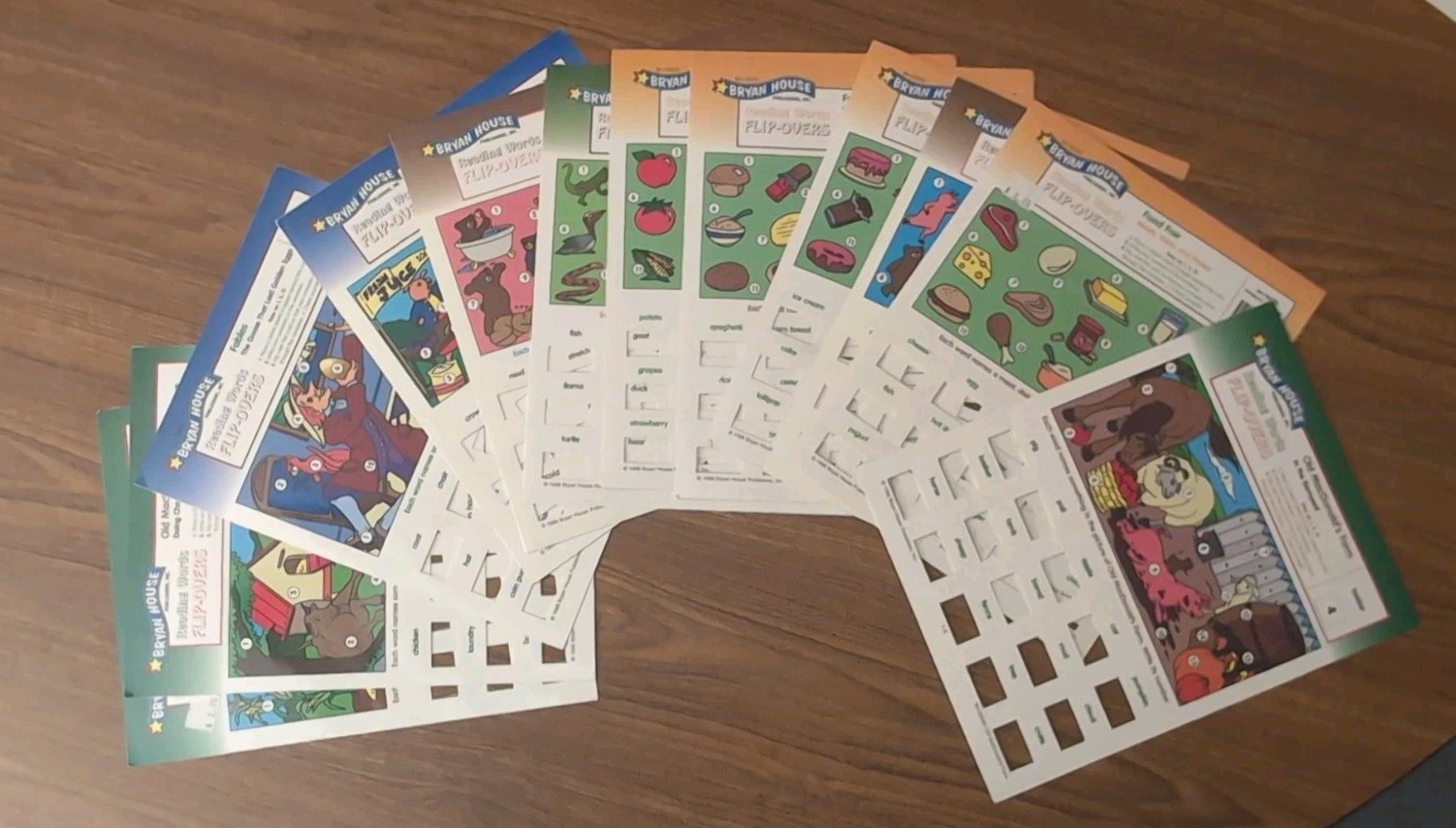 Vintage Reading Word & Sound Flip-Overs For Self Correction Set Of 39