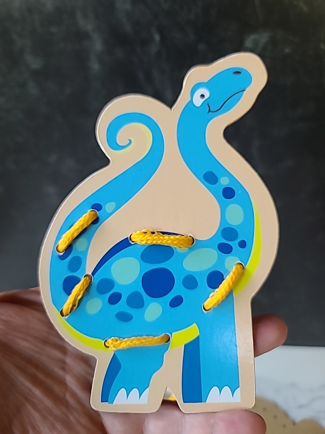 Toddler Dinosaur Lacing Cards