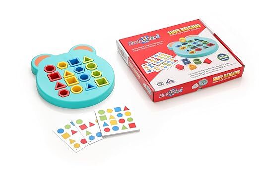 ZUDO Shape Matching, Color Sensory, Geometric Puzzles Learning Toy for Kids