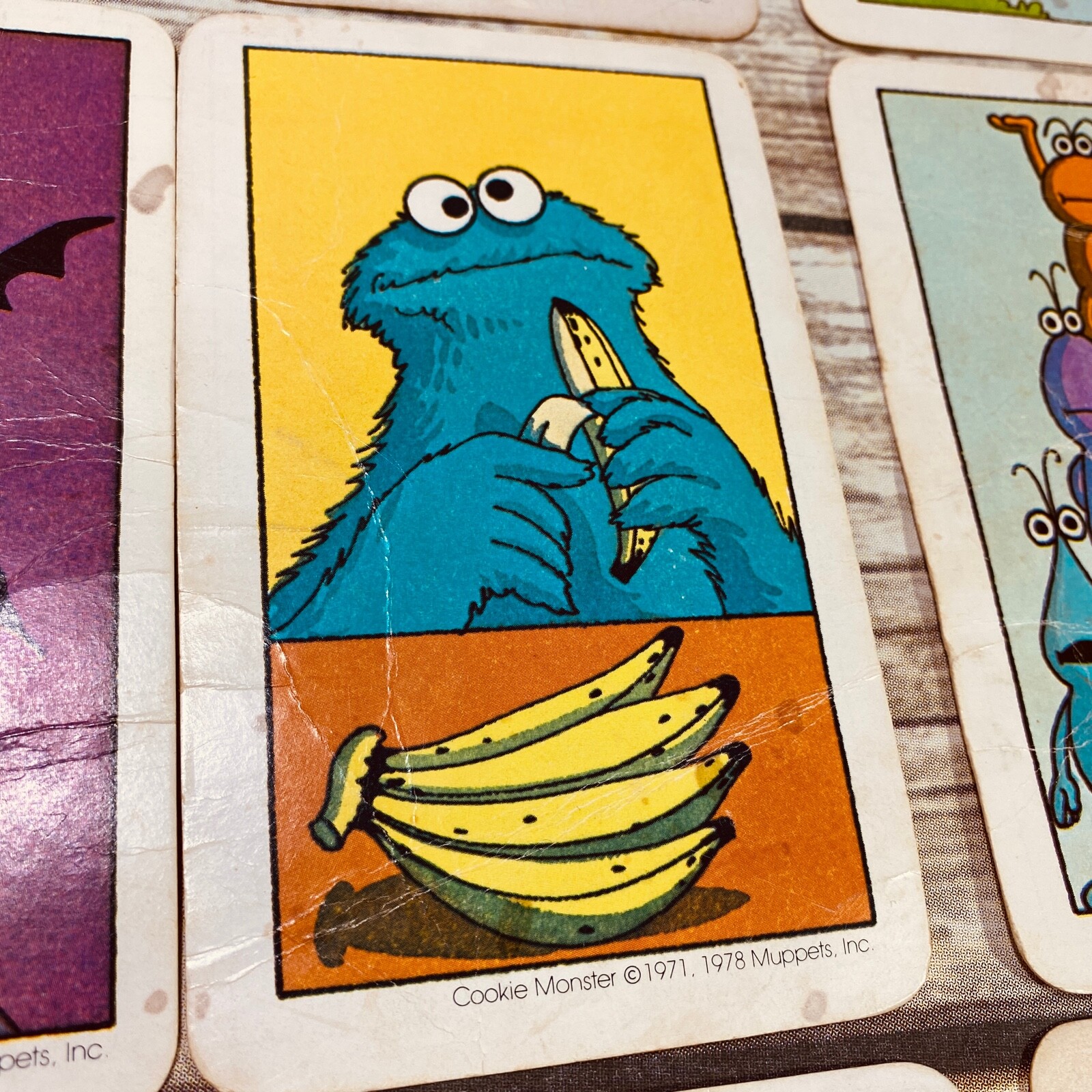 Vtg Game 1978 Cards Muppets Counting Nostalgic Playtime Cookie Monster Henson j