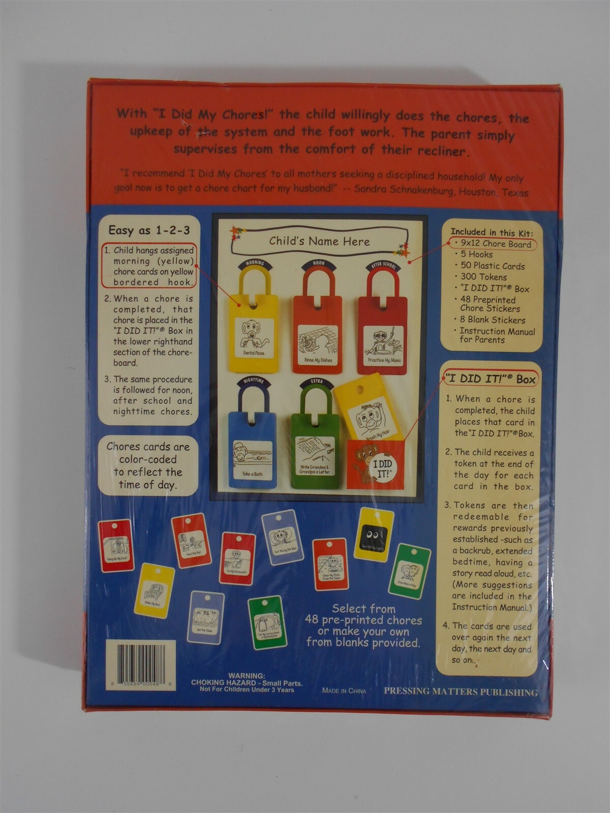 I Did My Chores Hassle Free System Age 4+ Educational FACTORY SEALED