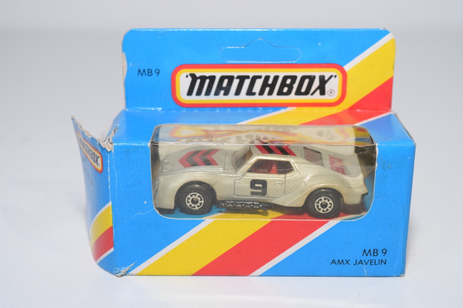 A94 1:64 3 INCH MATCHBOX LESNEY MB-9 MB9 MB 9 AMX JAVELIN METALLIC GREY MIB