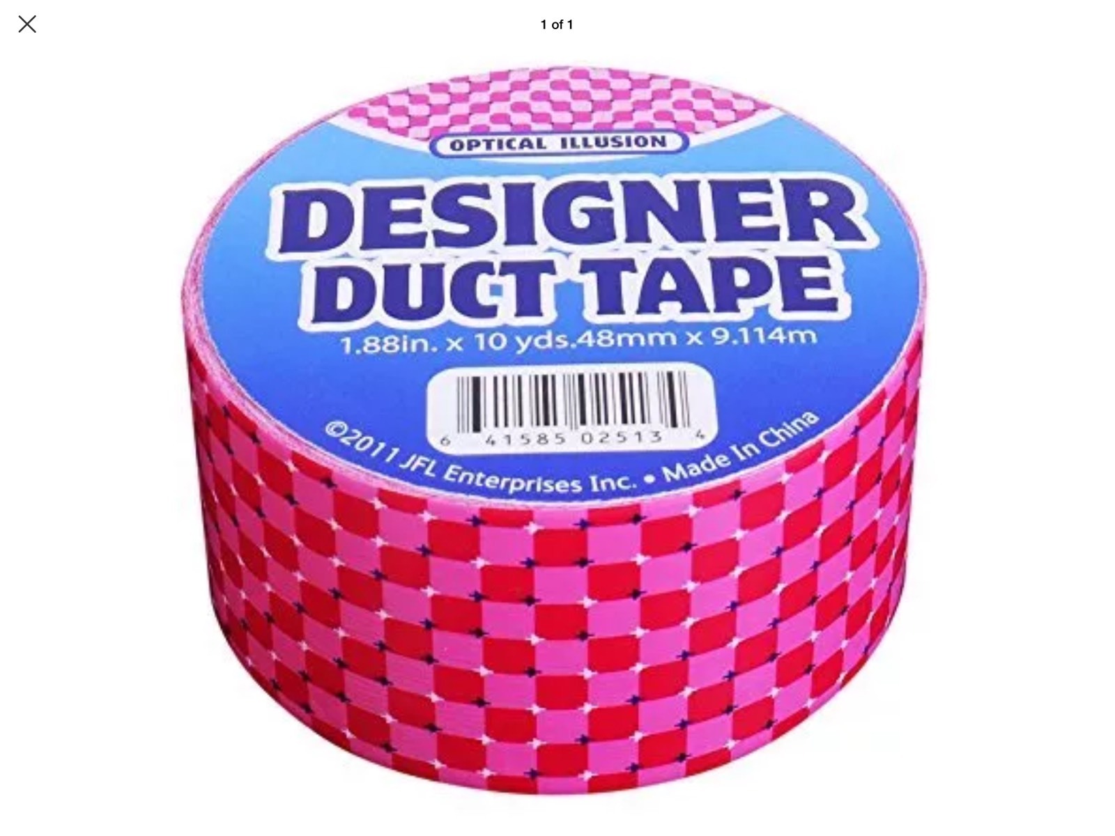JFL 2535 Optical Illusion Duct Tape 1.88 in X 10 yds 48mm x 9.114 m, New