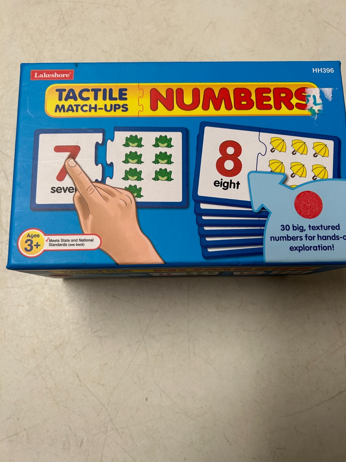 LAKESHORE EDUCATIONAL PRODUCT TACTILE MATCH UPS NUMBERS 1-30 PUZZLES W BOX LNW