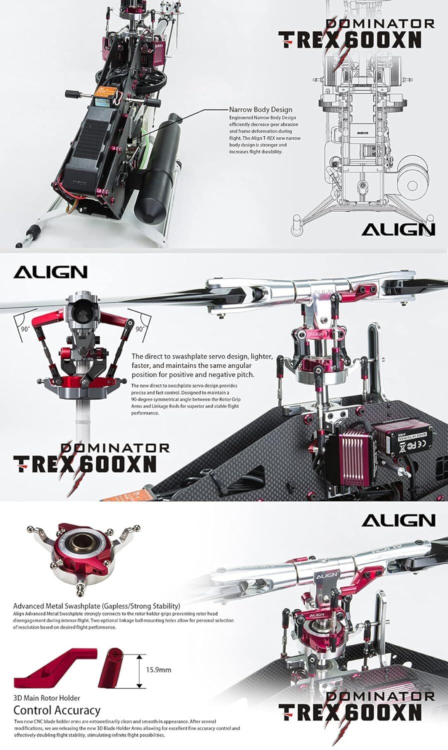 ZYHOBBY 3D RC Helicopter T-REX 600XN Super Combo, Hobby, Gas Powered, 14+,