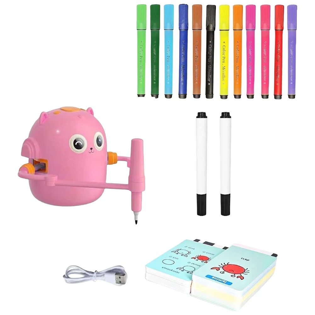 Interactive Educational Drawing Robot Preschool Learning Activities with 100 Car
