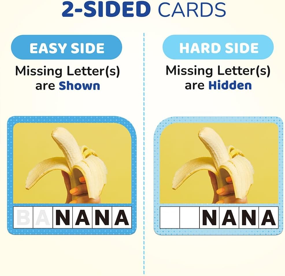 Spelling Games 224 Flashcards 208 Wood Letter Tiles 1-4 Players Learning for