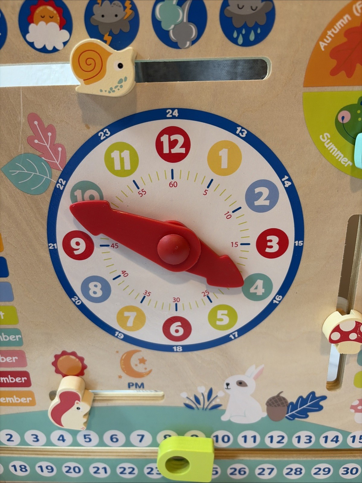 Tooky Toy My Calendar Wooden Learning Board Clock Weather Months Days