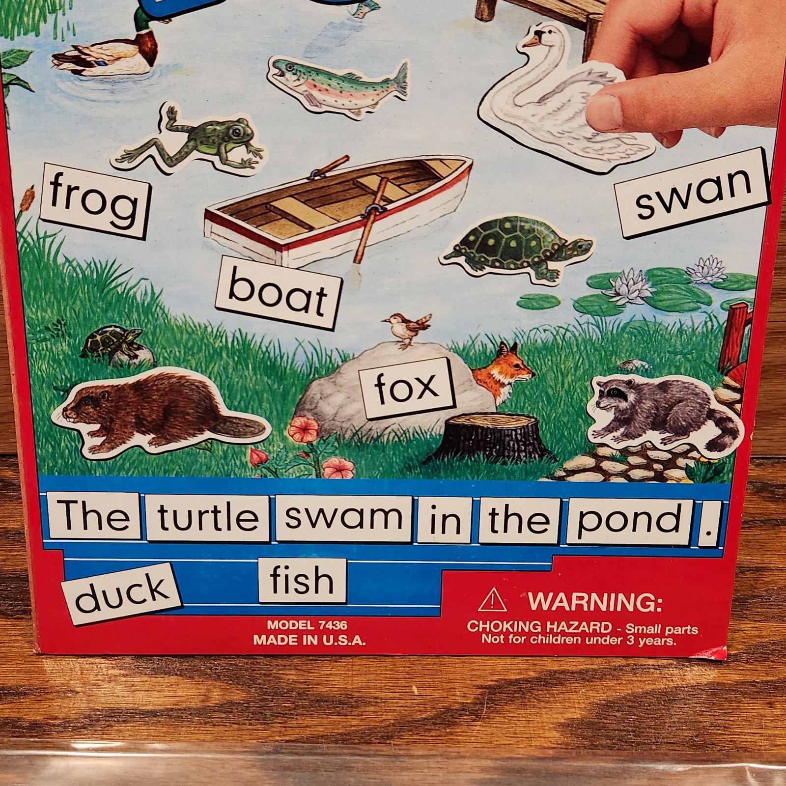 Vintage Create A Story Scene Magnetic At The Pond Kids Travel Play Toy Mat 7436
