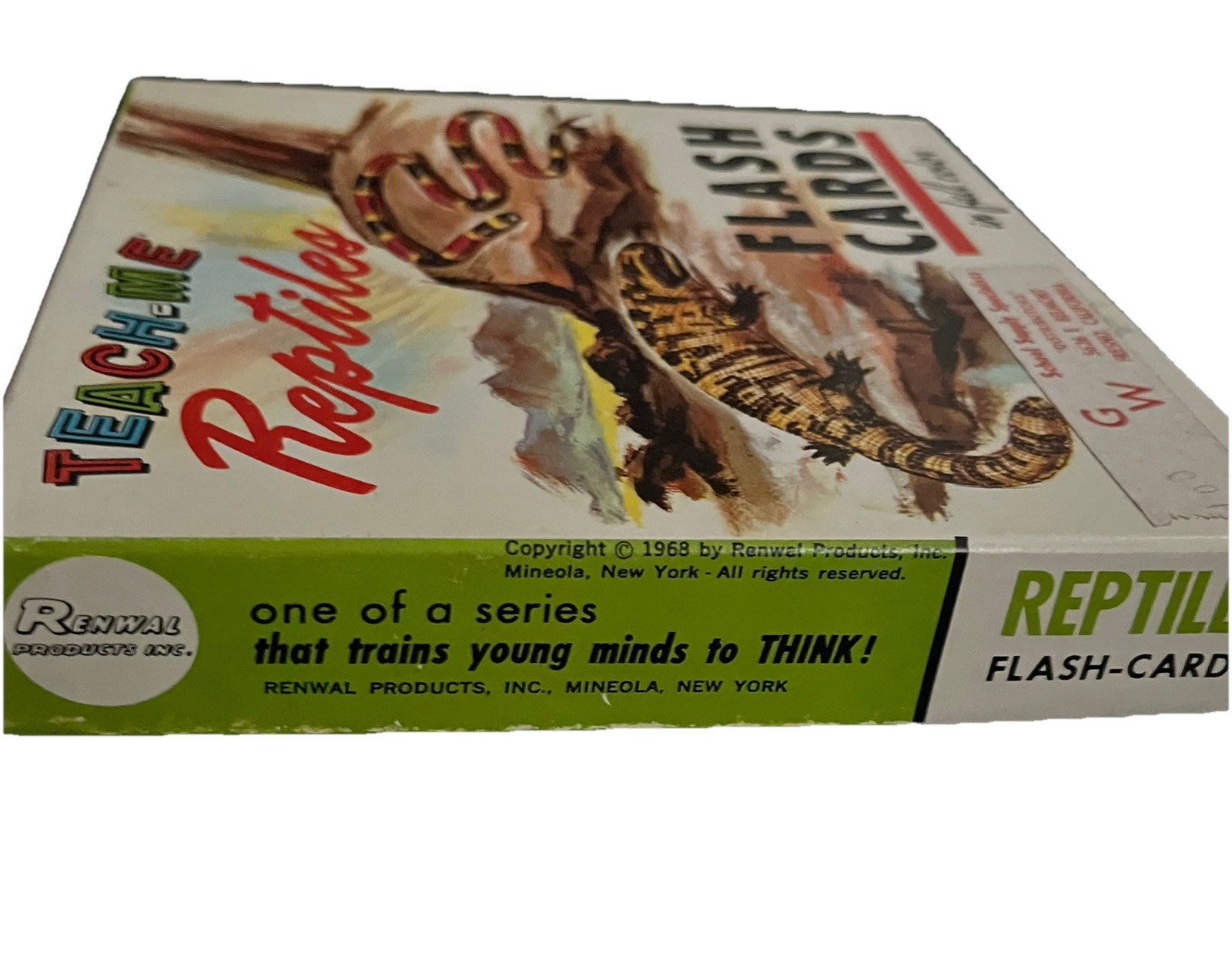 TEACH ME REPTILES Flash Cards Vintage 1968 Complete 48 Set Excellent Condition