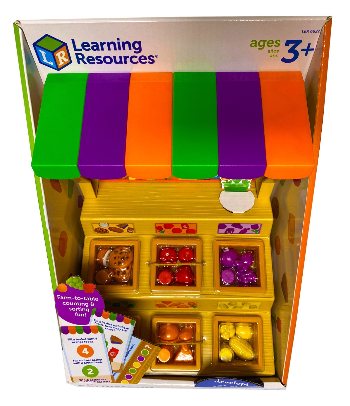 Learning Resources Mini Farmstand Sorting Set 63Pcs Educational Colorful Fun Toy