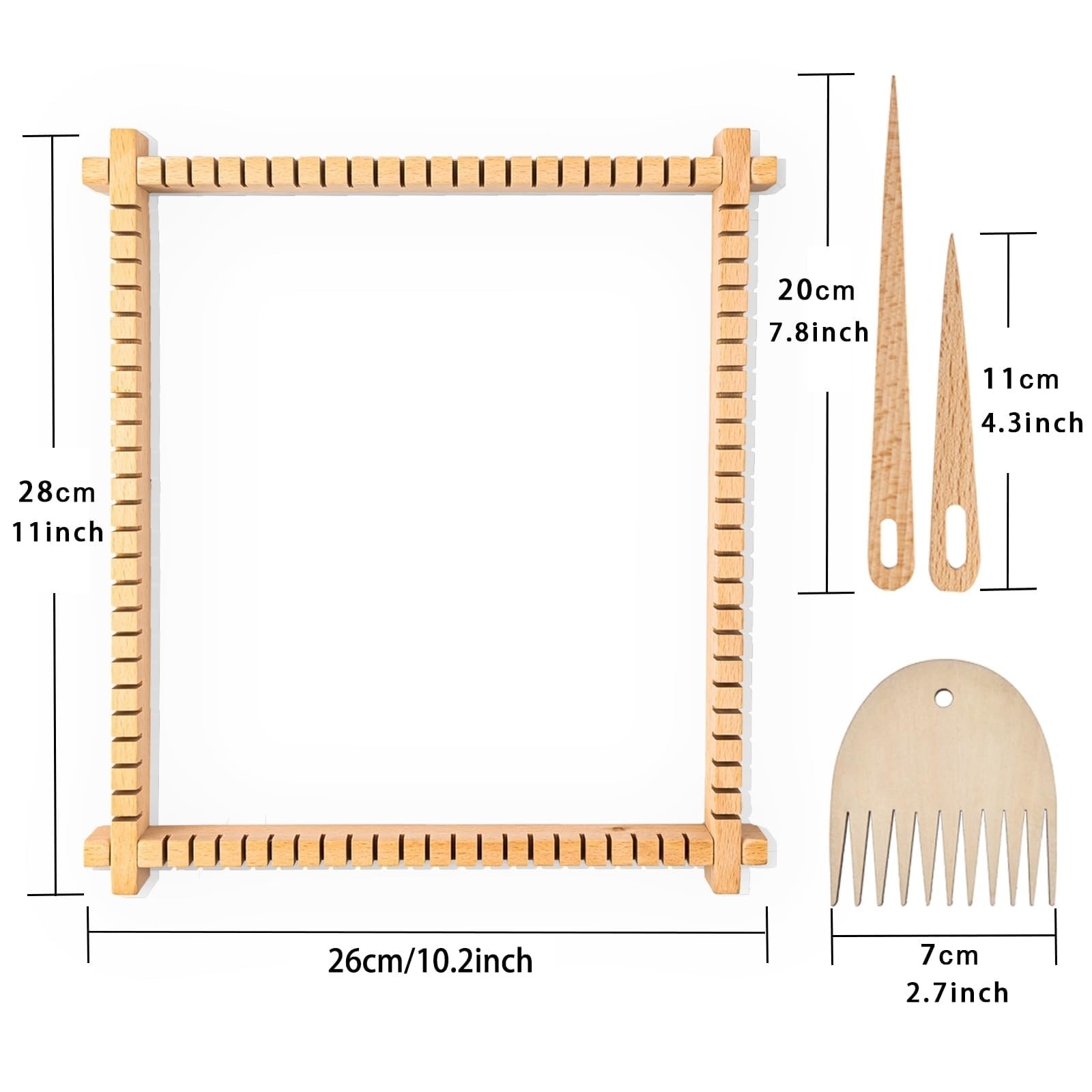 Lemonfilter Weaving Loom for Kids, 10 x 11in Large Wooden Kids Weaving Loom K…