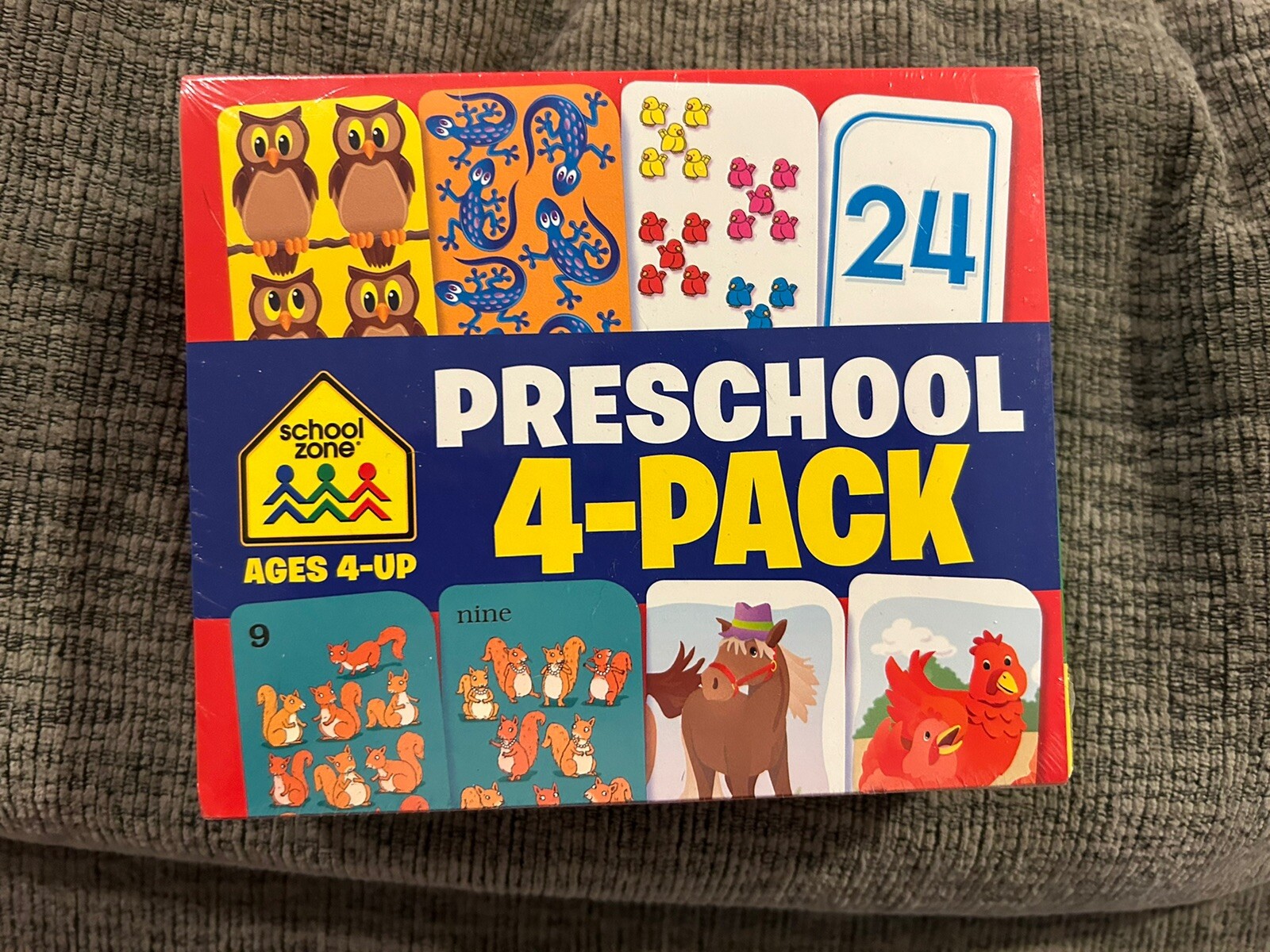 School Zone Preschool Flash Cards 4-Pack