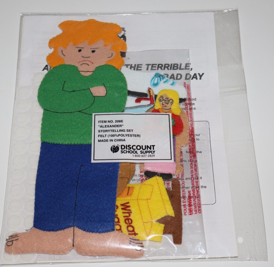 Alexander Horrible Terrible No Good Very Bad Day Felt Storytelling Kit Book Set