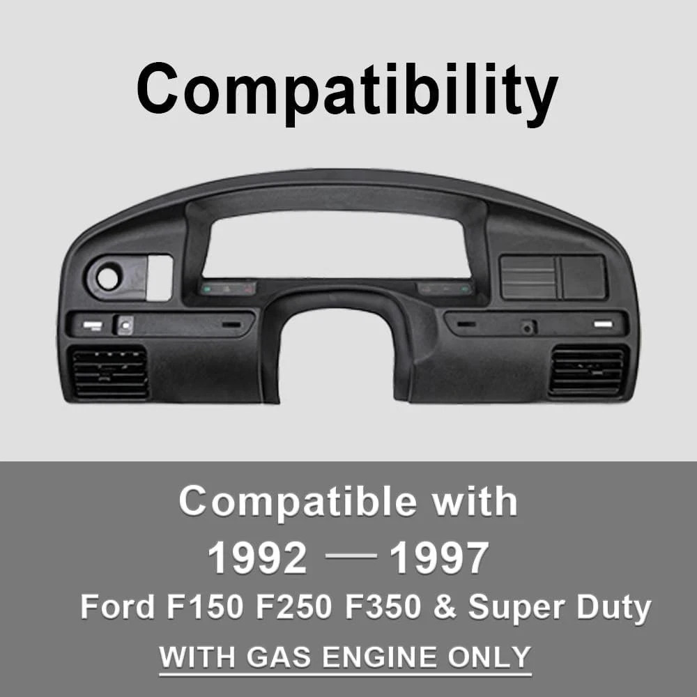 92-97 Ford F150 F250 F350 Dash Panel Bezel Cover Compatible with 1992-1997 Ford