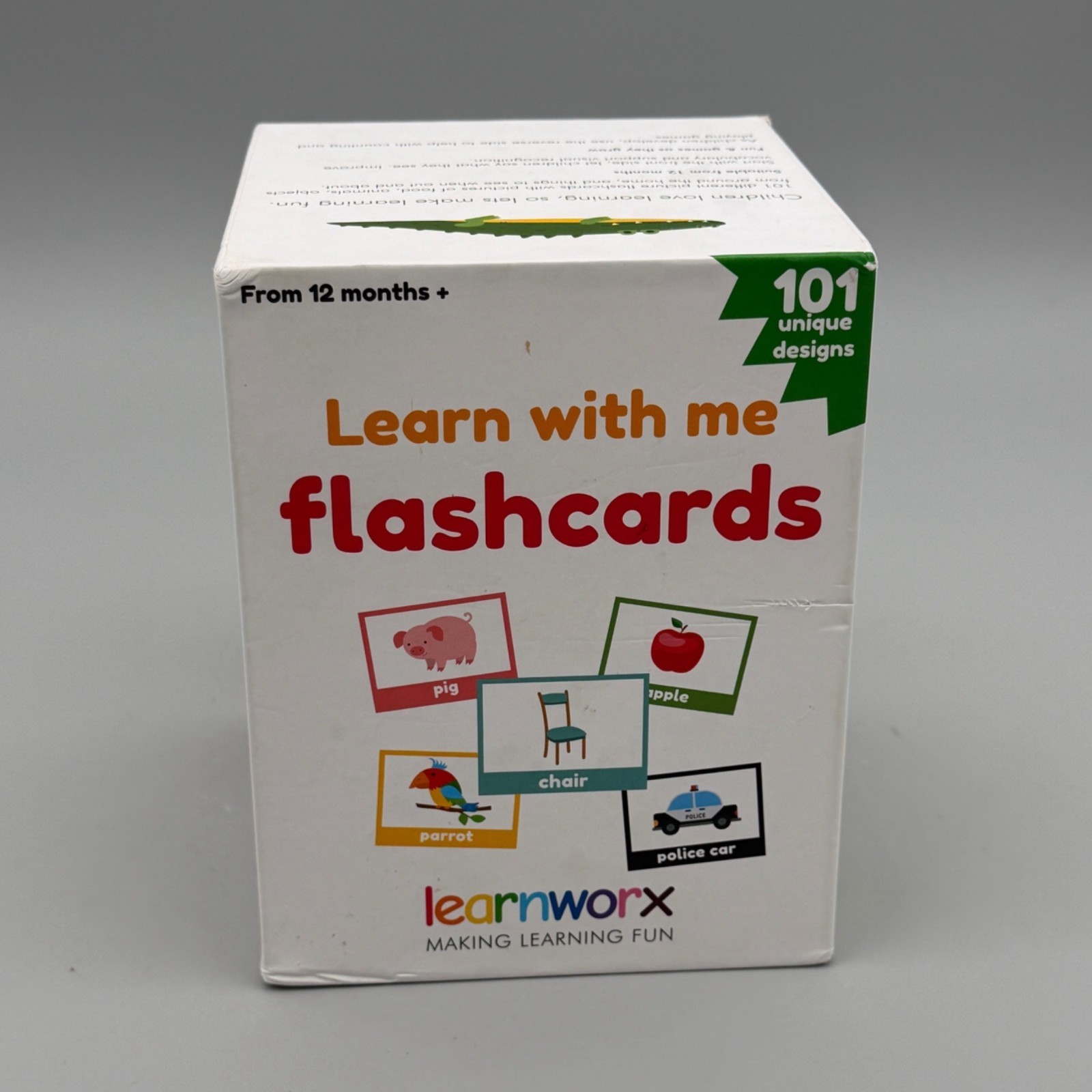 Learnworx Educational Flashcards 101 Unique Designs For Kids Ages 12 Months+