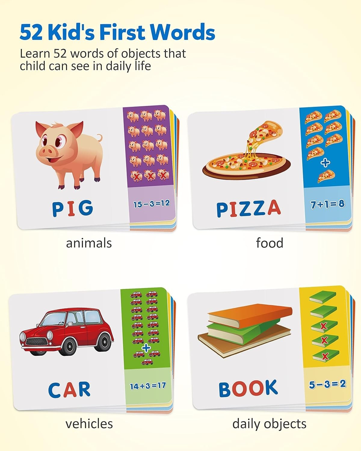 Alphabet & Math Matching Game: Fun Letter Dice and Flash Cards for Toddlers