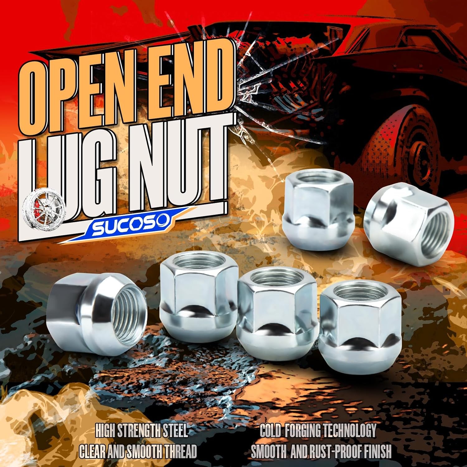 M14x1.5 Lug Nuts Replacement for Chevy Silverado Tahoe C/K2500 Suburban, GMC Sie