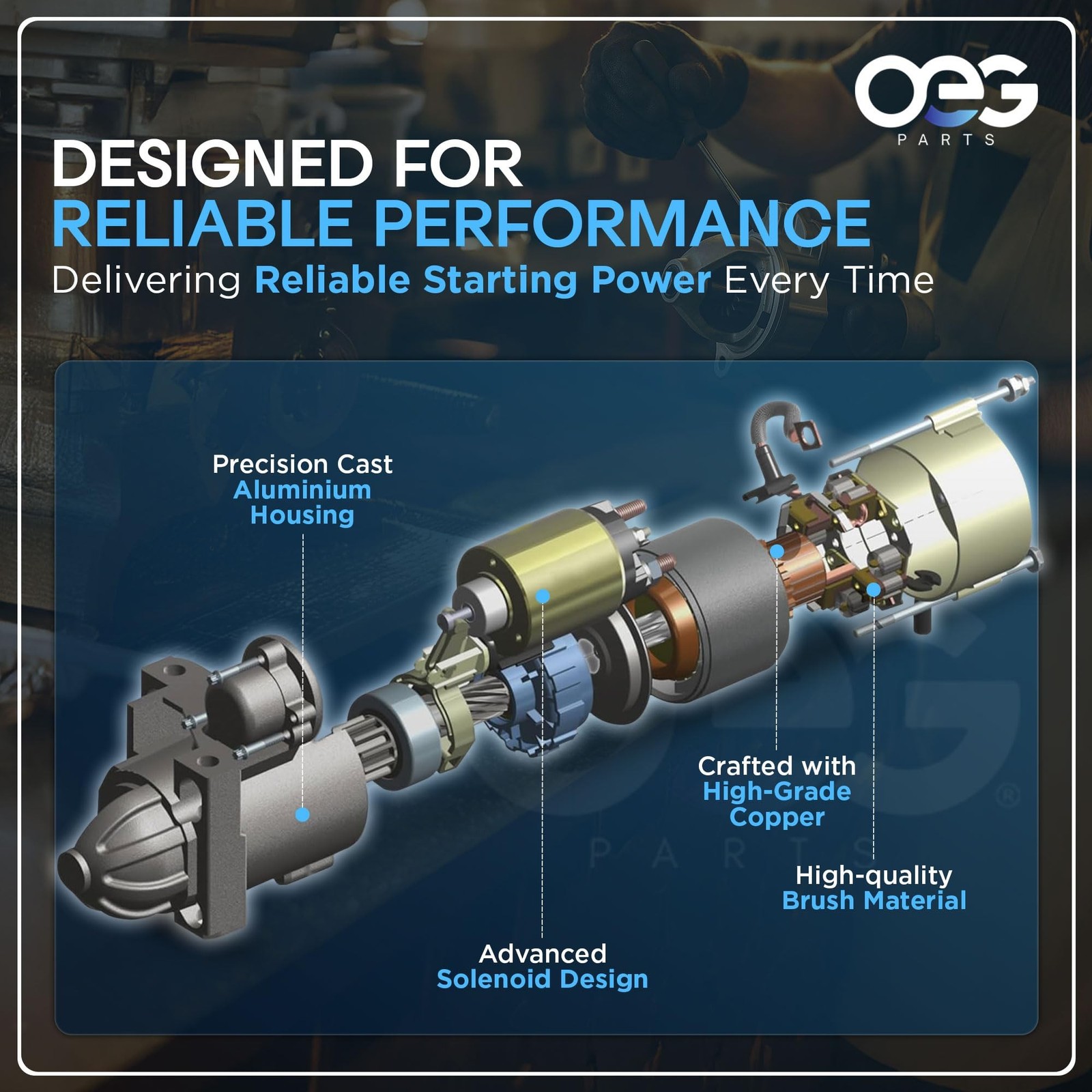 OEG Parts New Starter Compatible with Toyota Avalon 3.0L 1998-2004, Camry 2.2…