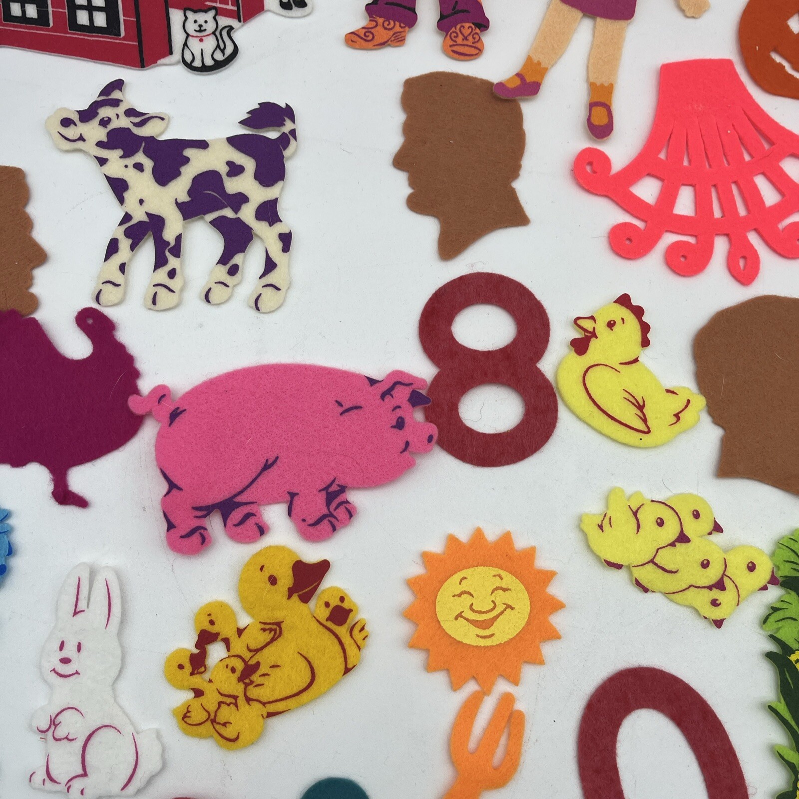 Vintage Felt Board Storyboard Figures & Characters Lot