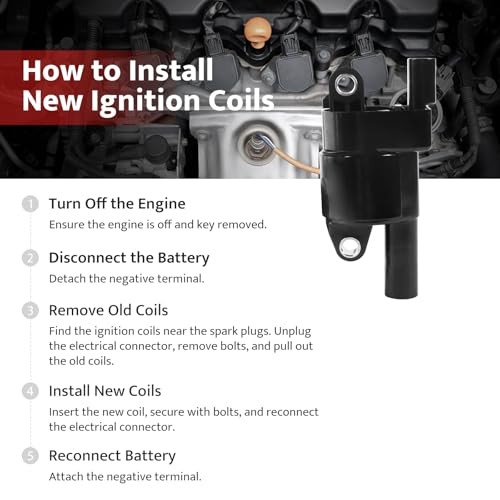 Round Ignition Coil Packs Spark Plugs fit for V8 5.3 6.2 2014 2015 2016 2017