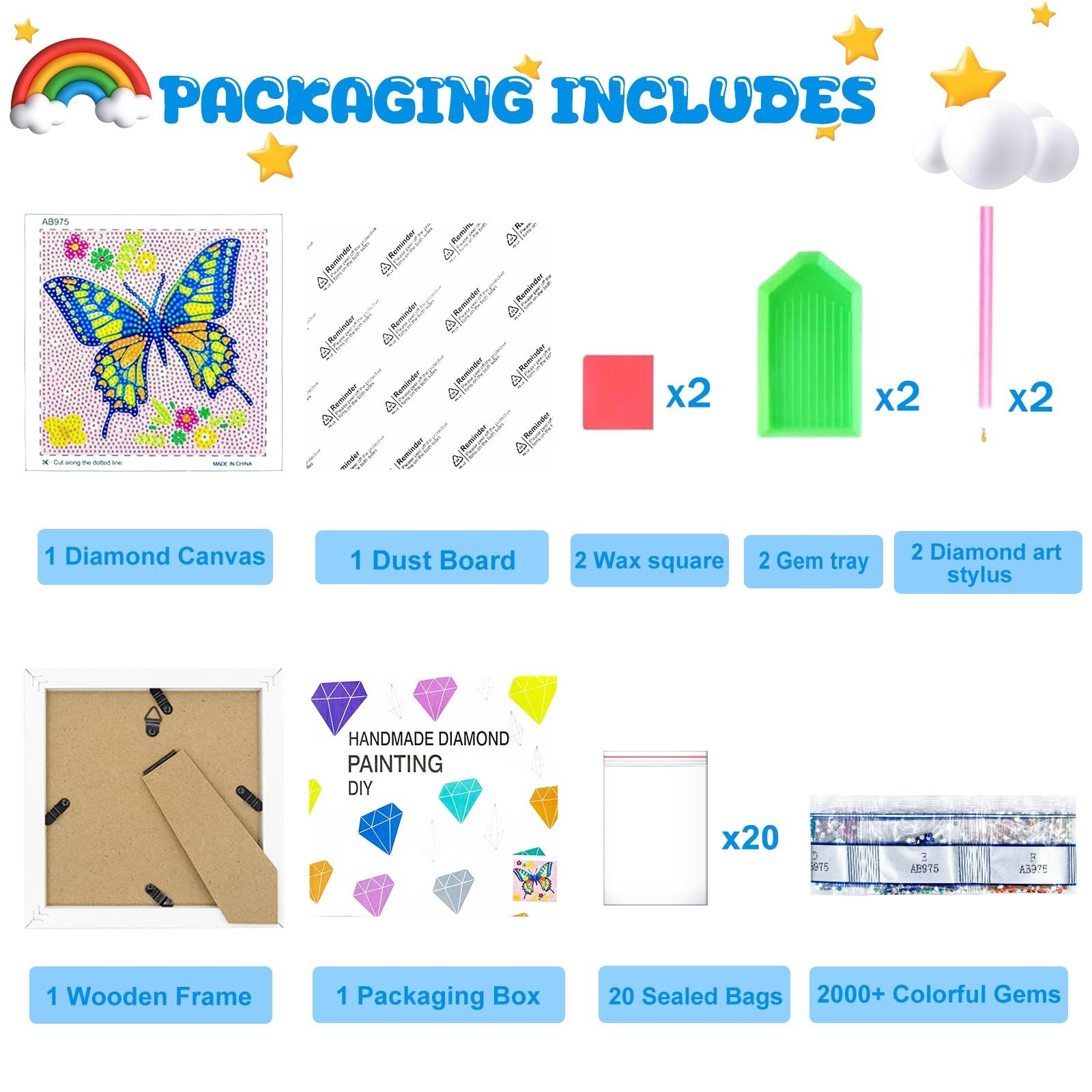Diamond Art Kits for Kids – Crafts for Girls 8-12 – Diamond Art Painting with…