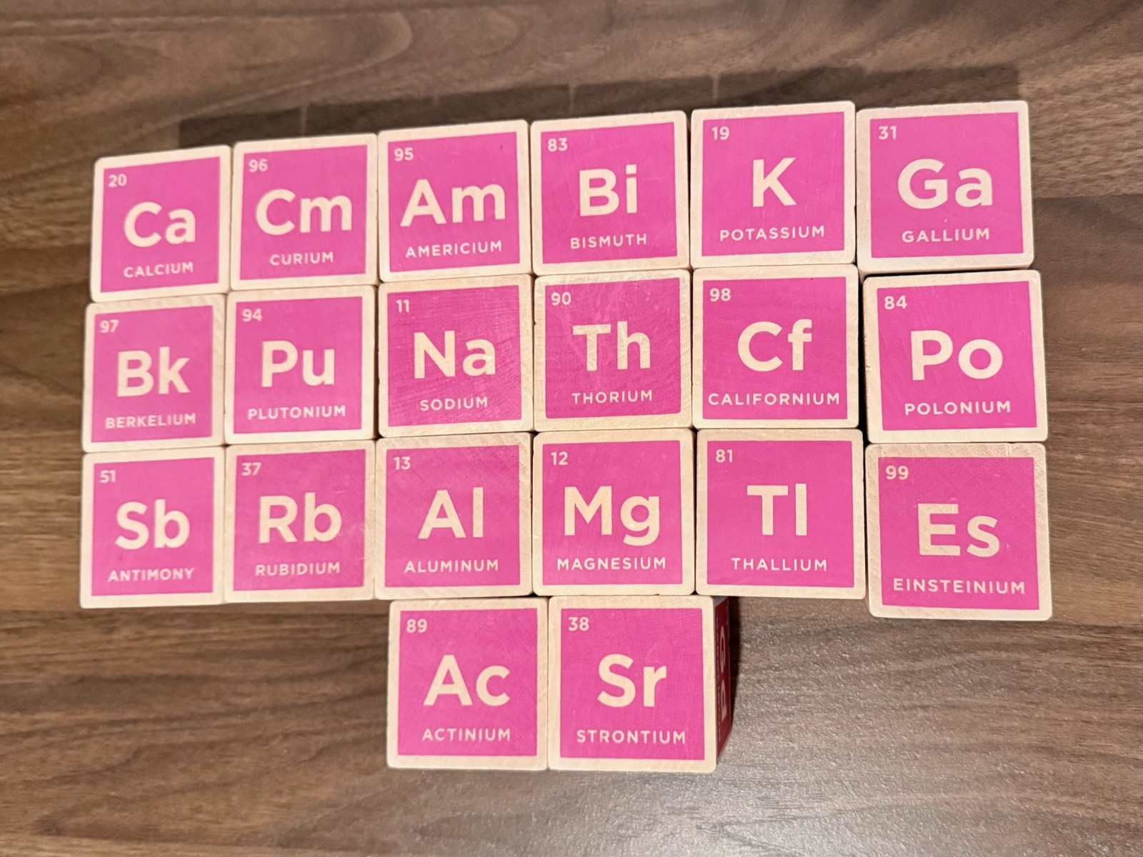 Uncle Goose Periodic Table Blocks Full Set 20pc Wooden 1.75″ Multicolor Used