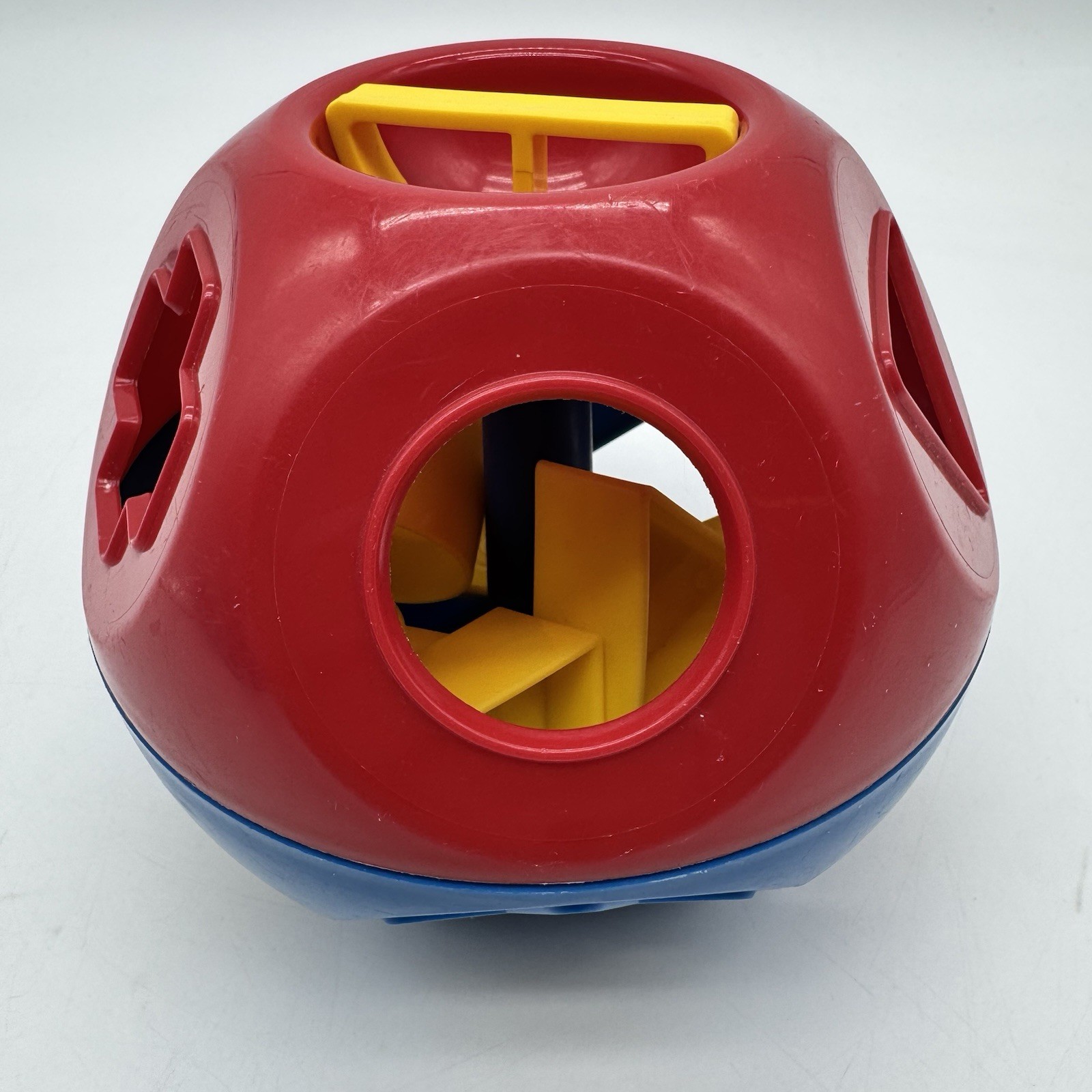 Tupperware Shape O Ball Puzzle Block Toy X10 Puzzle Piece Complete Red & Blue 10